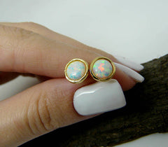 Opal Gold filled / Sterling silver earrings - OpaLandJewelry