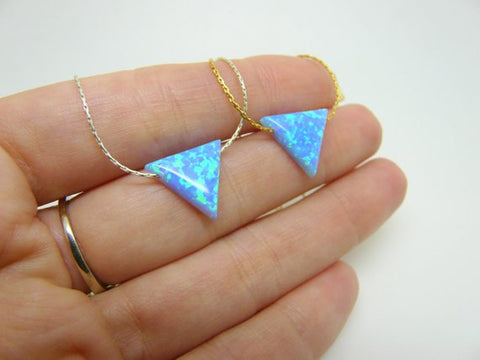 Opal triangle necklace - OpaLandJewelry