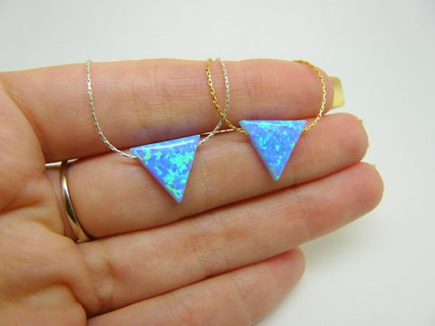 Opal triangle necklace - OpaLandJewelry
