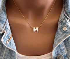 Opal letter necklace A-Z