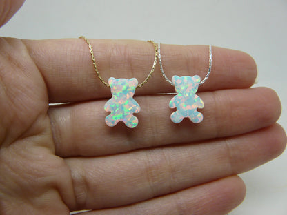 Opal bear necklace - OpaLandJewelry