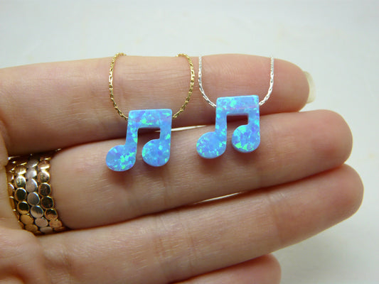 Opal Music note necklace - OpaLandJewelry