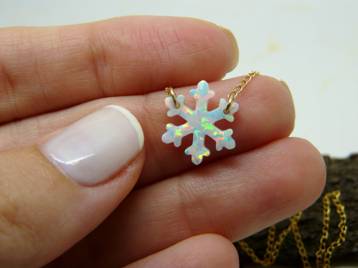 Snowflake necklace - OpaLandJewelry