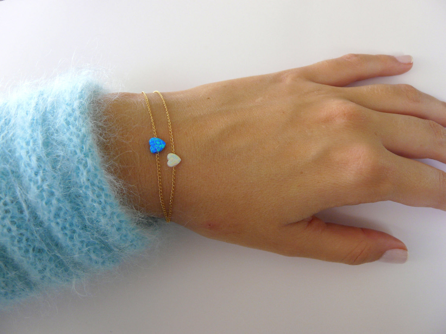 Tiny heart bracelet - OpaLandJewelry