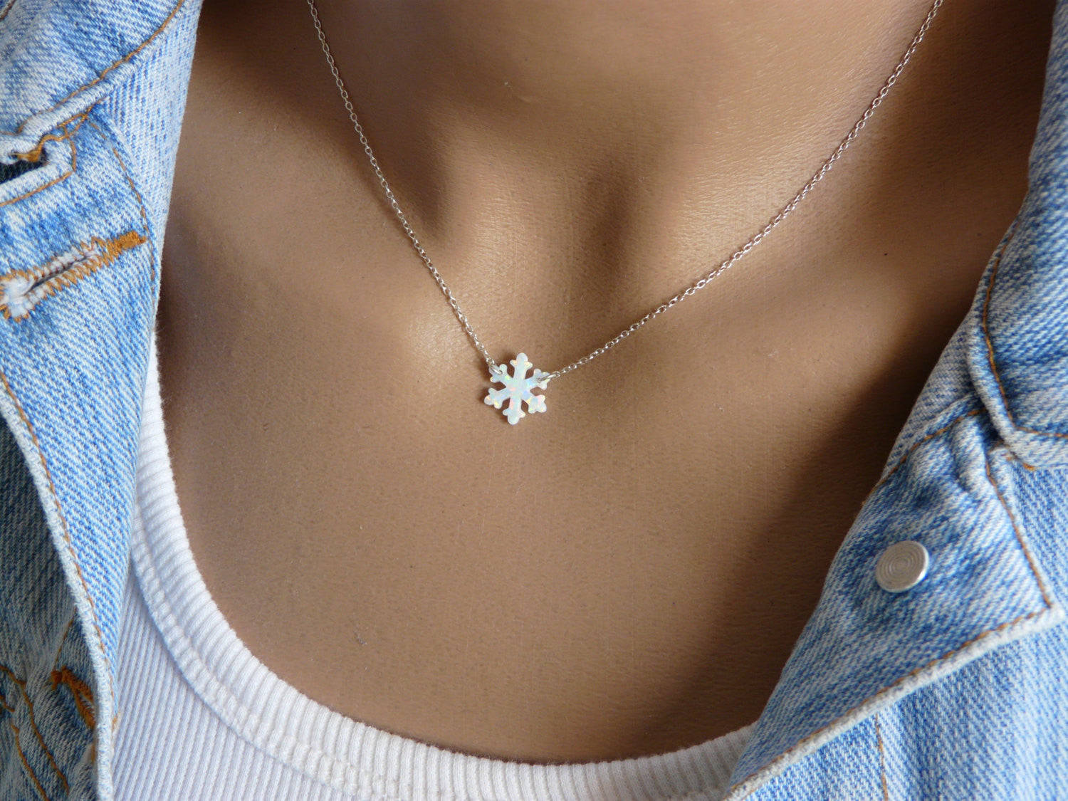 Snowflake necklace - OpaLandJewelry