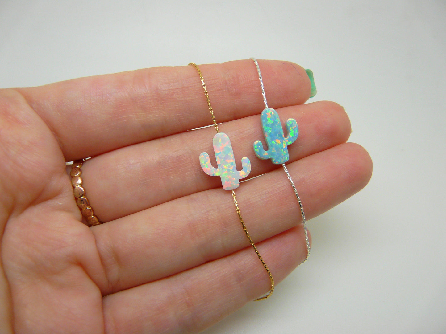 Opal cactus bracelet