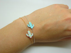 Opal cactus bracelet