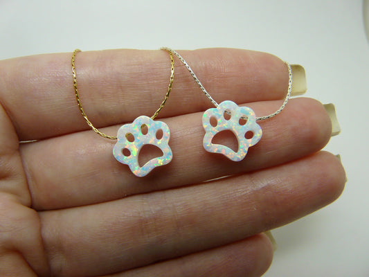 Paw print necklace