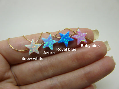 Opal star necklace