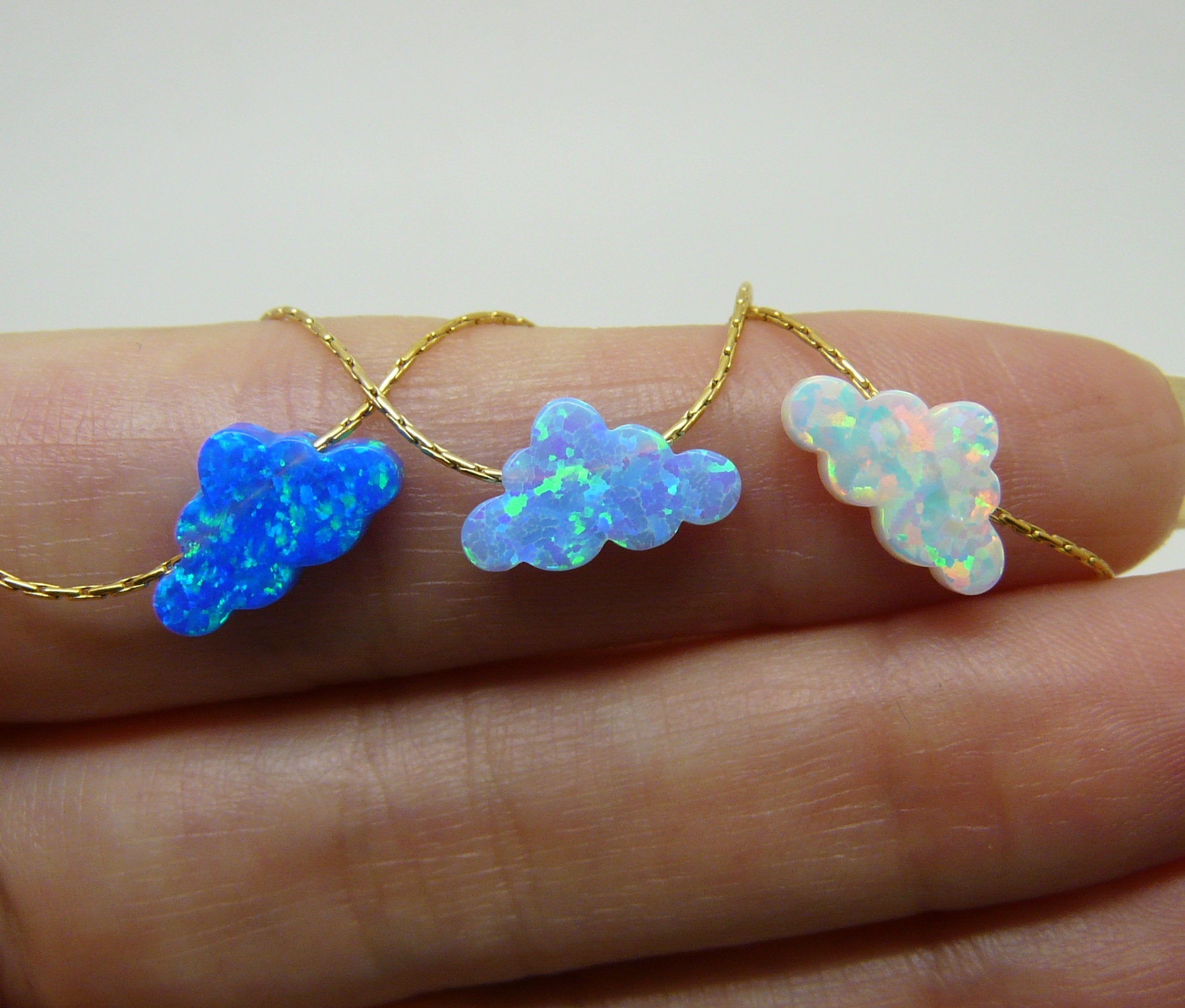 Cloud necklace, Opal Gold filled jewelry