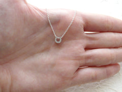 Tiny horseshoe necklace - OpaLandJewelry