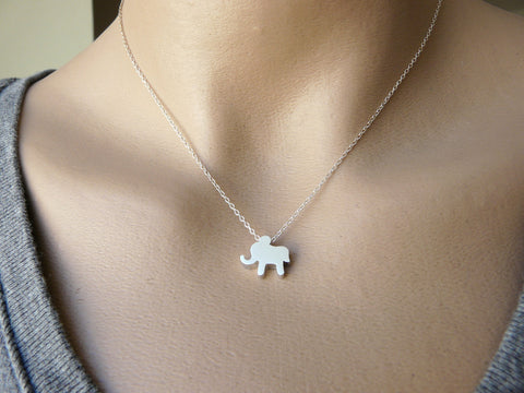 Tiny elephant  necklace - OpaLandJewelry