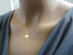 Simple Tiny disc necklace - OpaLandJewelry