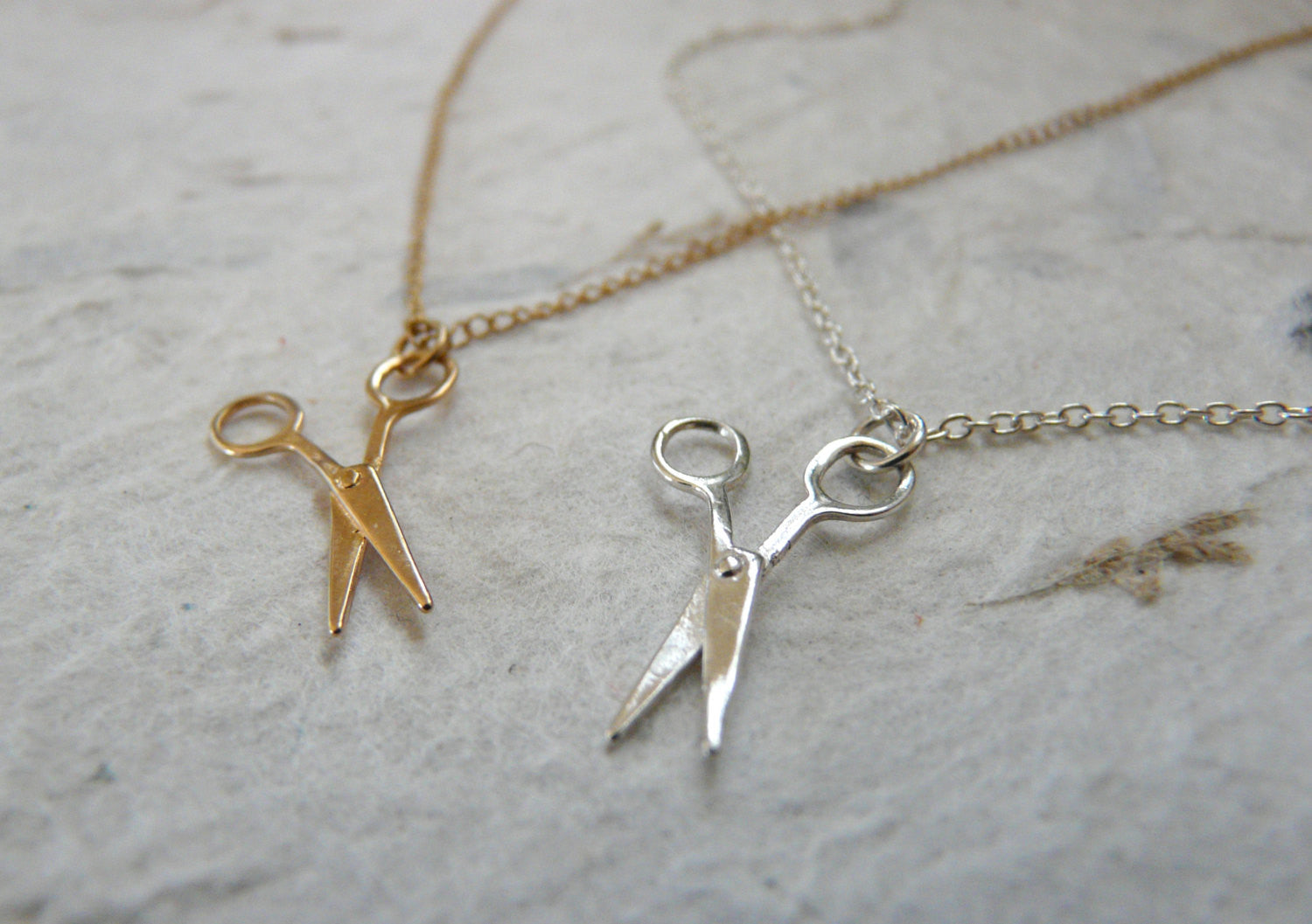 Silver Scissors necklace - OpaLandJewelry