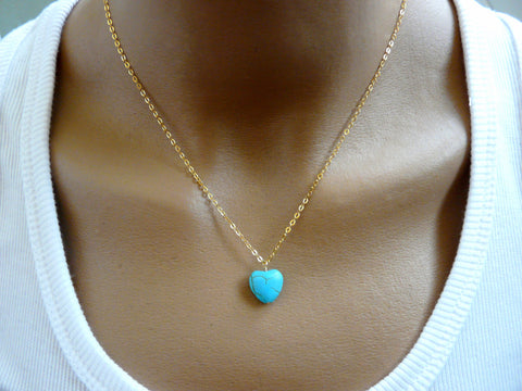 Turquoise Heart necklace - OpaLandJewelry