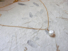 Single pearl necklace - OpaLandJewelry