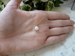 Single pearl necklace - OpaLandJewelry