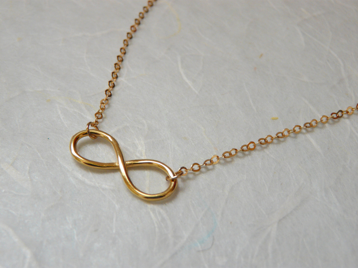 Infinity necklace Gold filled - OpaLandJewelry