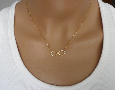 Infinity necklace Gold filled - OpaLandJewelry