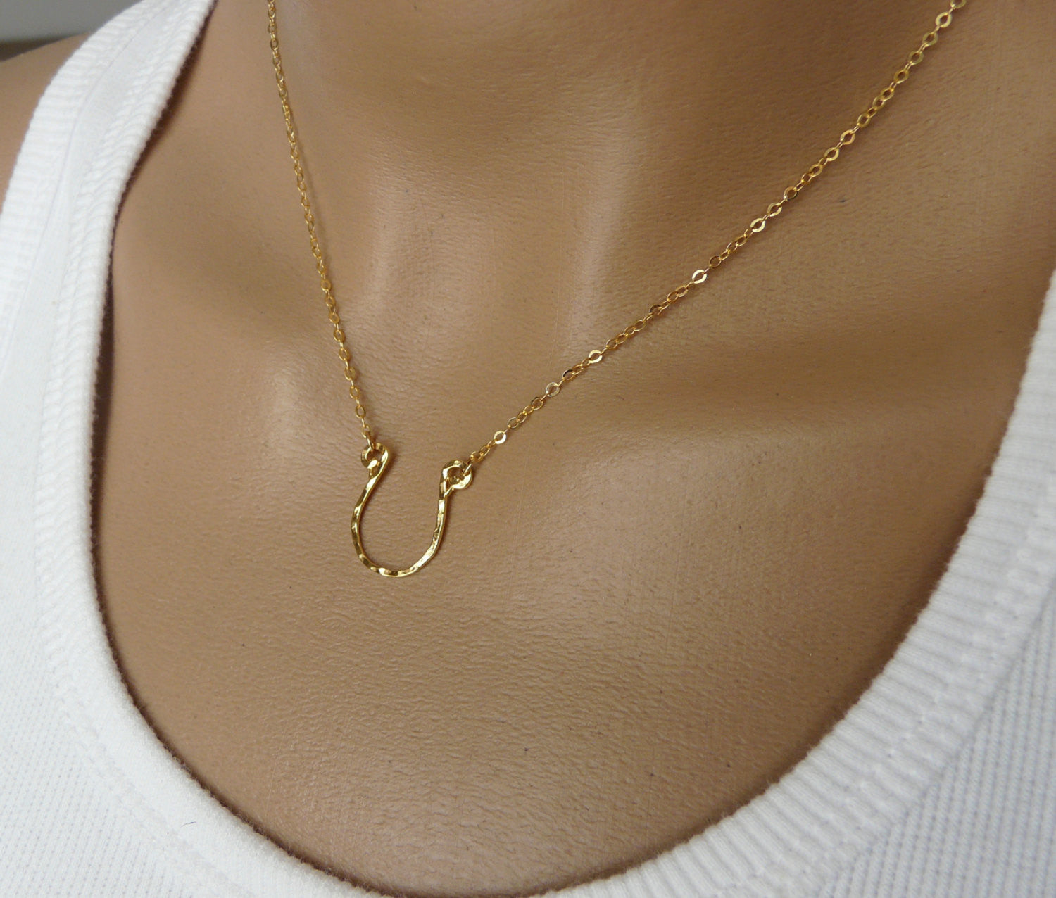 Gold Filled Horseshoe necklace - OpaLandJewelry