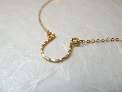 Gold Filled Horseshoe necklace - OpaLandJewelry