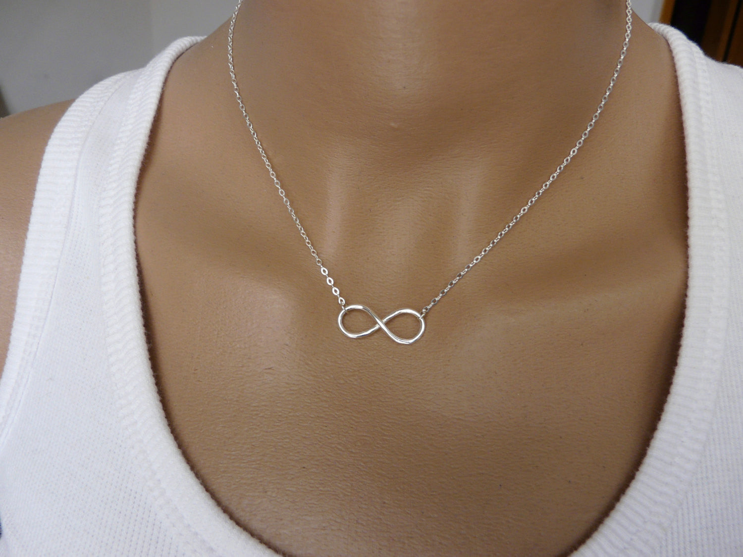 Sterling silver Infinity necklace - OpaLandJewelry
