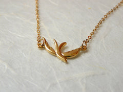 Bird charm necklace - OpaLandJewelry