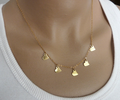 Goldfilled Hearts necklace - OpaLandJewelry