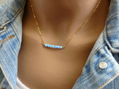 Opal bar necklace - OpaLandJewelry