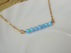 Opal bar necklace - OpaLandJewelry