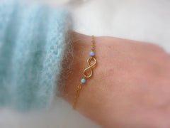 Opal infinity bracelet - OpaLandJewelry
