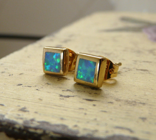 Opal post earrings - OpaLandJewelry