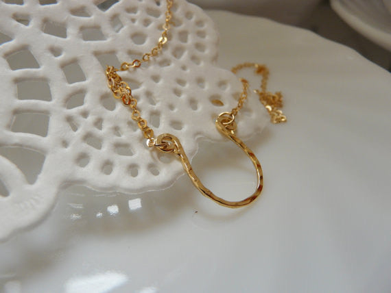 Gold Filled Horseshoe necklace - OpaLandJewelry