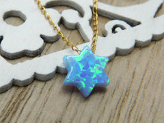 Opal Star of David necklace - OpaLandJewelry