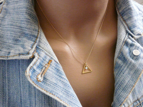 Triangle necklace - OpaLandJewelry