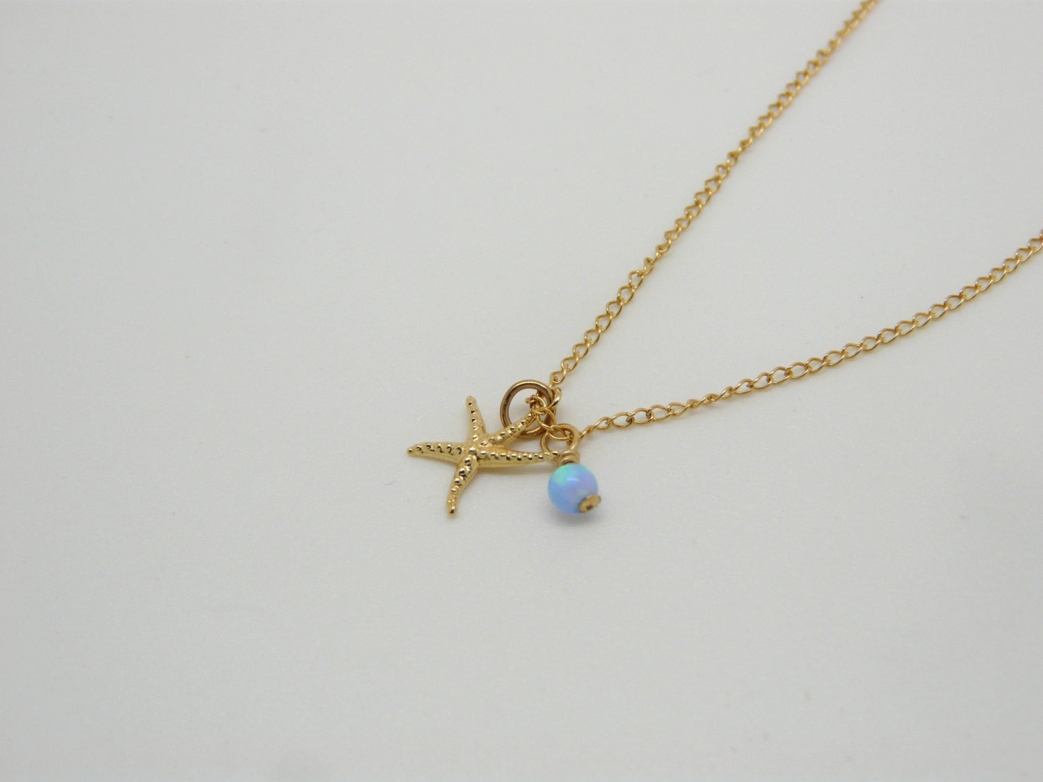 Starfish necklace gold filled - OpaLandJewelry