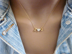 Personalized 3 initials necklace - OpaLandJewelry
