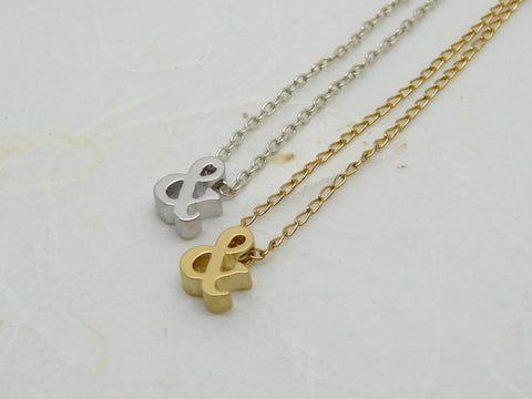 Ampersand necklace Gold / Silver - OpaLandJewelry