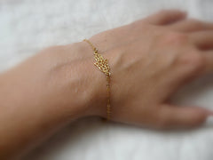 Gold Hamsa bracelet - OpaLandJewelry