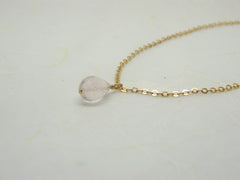 Rose quartz necklace - OpaLandJewelry