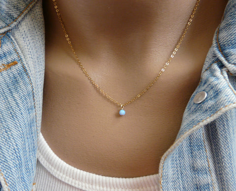 Blue Opal Necklace - OpaLandJewelry