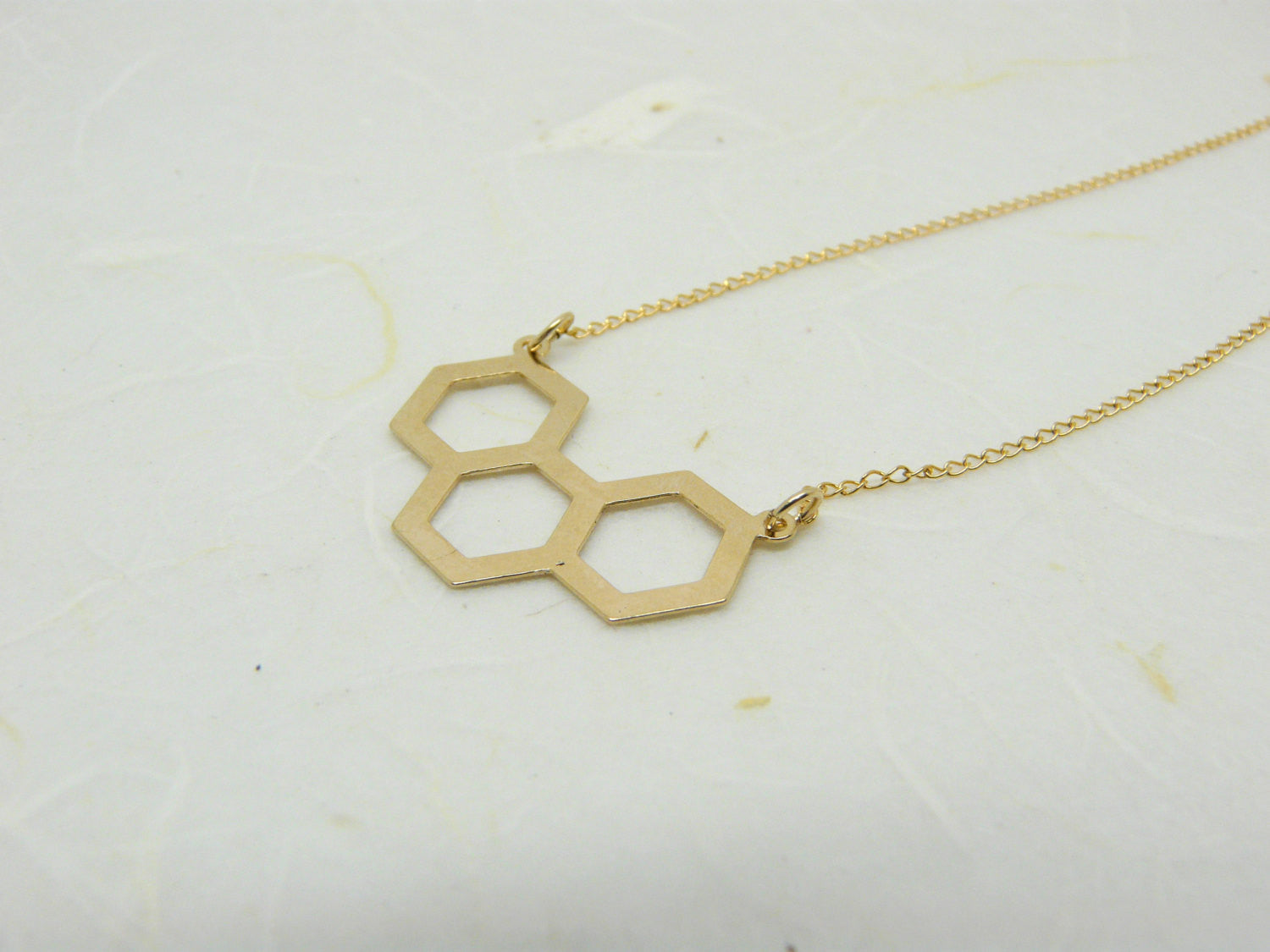 Honeycomb geometric necklace - OpaLandJewelry