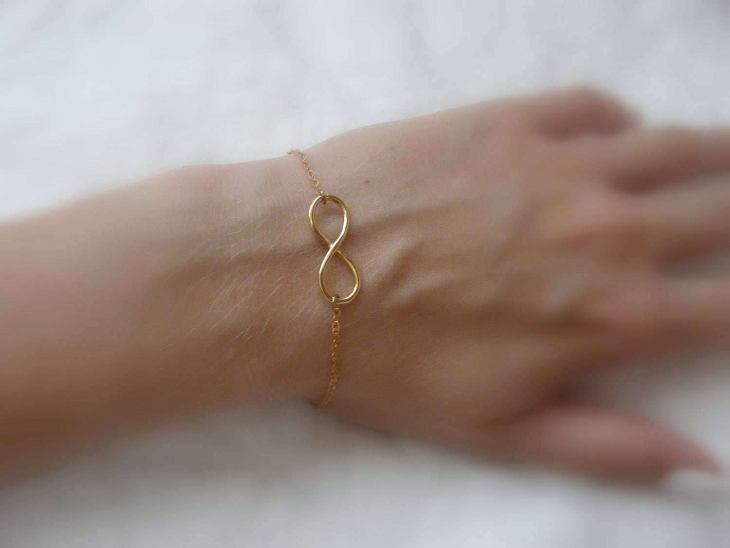 Gold filled Infinity bracelet - OpaLandJewelry
