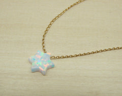 Opal Star of David necklace - OpaLandJewelry