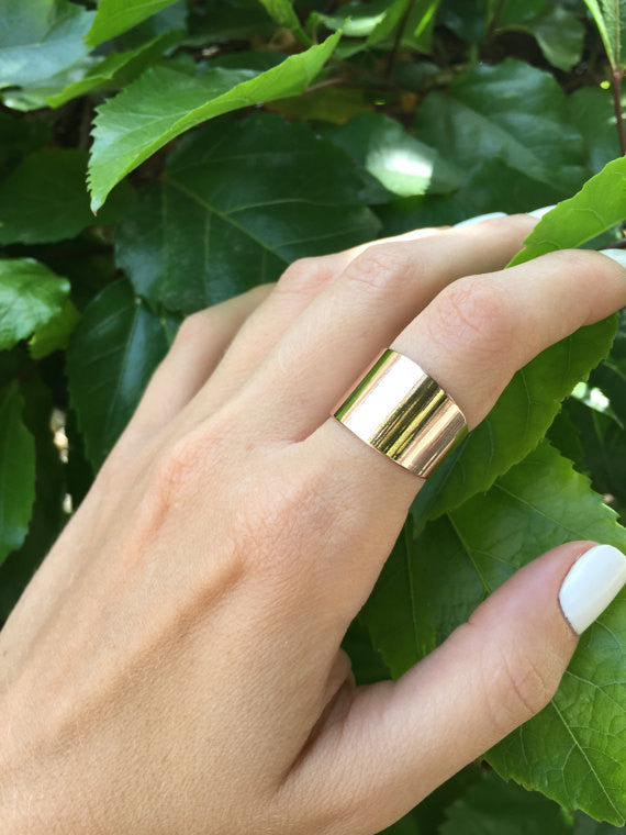 Silver tube ring - OpaLandJewelry