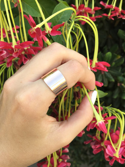 Silver tube ring - OpaLandJewelry