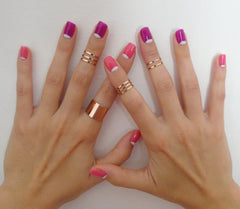 Set of 8 above the knuckle rings - OpaLandJewelry
