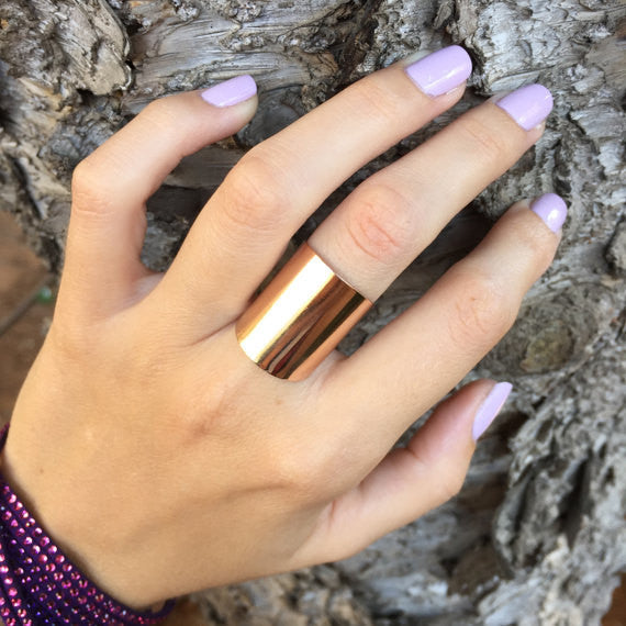 Wide tube ring Gold / Silver / Rose gold - OpaLandJewelry