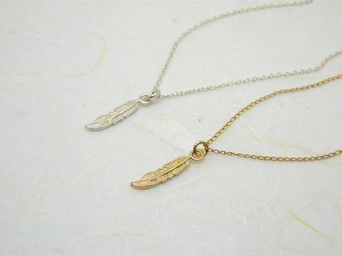 Feather necklace - OpaLandJewelry