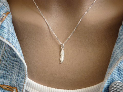 Feather necklace - OpaLandJewelry